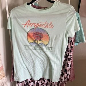 Aeropostale shirt. Tightly fit. Somewhat see through. Graphic T-Shirt